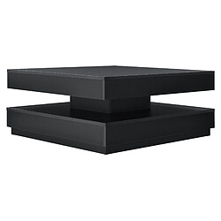 Table Basse avec Plateau Tournant Florenz Noir [en.casa]