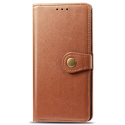 Etui en PU avec support marron pour votre Huawei Y7p/P40 lite E