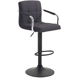 Non Tabouret de bar Lucy V2 tissu noir