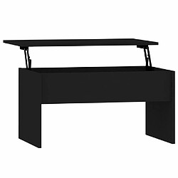 Maison Chic Tabls basse,Table Console pour salon Noir 80x50,5x41,5 cm Bois d'ingénierie -MN13702