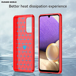 Coque en TPU anti-rayures, antichoc, 1,8 mm, surface brossée, texture en fibre de carbone rouge pour votre Samsung Galaxy A33 5G