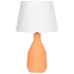 Beliani Lampe à poser en céramique orange LAMBRE