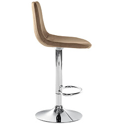 Avis Decoshop26 Tabouret de bar x1 repose-pieds en métal confortable en forme d'arc assise en velours marron 10_0004777