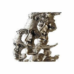 Figurine Décorative DKD Home Decor Visage Doré Métal Cuivre Résine Moderne (2 Unités) (23 x 7 x 30 cm)