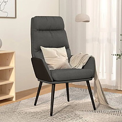 vidaXL Chaise de relaxation Gris foncé Tissu