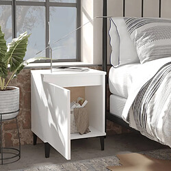 Avis Maison Chic Lot de 2 Tables de chevet avec pieds en métal - Tables de Nuit Blanc 40x30x50 cm