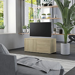 Maison Chic Meuble TV scandinave - Banc TV pour salon Chêne sonoma 80x34x36 cm Aggloméré -MN17269