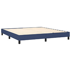 Avis vidaXL Sommier à lattes de lit avec matelas Bleu 180x200 cm Tissu