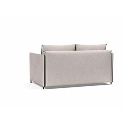 Inside 75 Canapé design LUOMA convertible lit 200*140 cm tissu Weda sable pas cher