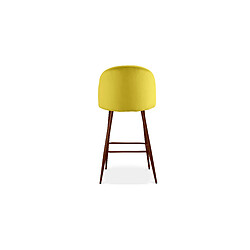 Acheter ICONIK INTERIOR Tabouret tapissé en velours - Design scandinave - Evelyne Crème