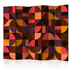 Artgeist Paravent - Geometric Mosaic (Red) II [Room Dividers] [225x172]