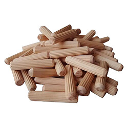 100pcs goujons en bois de tige de goujon pour le projet de travail du bois de bricolage 10x60mm