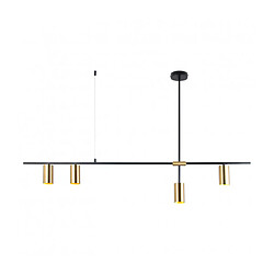 Luminaire Center Suspension moderne Belmonte Noir, laiton