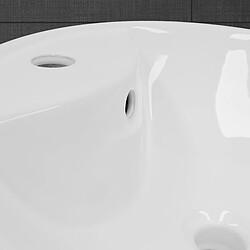 Acheter Ecd Germany Lavabo 455x185 mm en céramique, y compris kit de vidange avec trop-plein