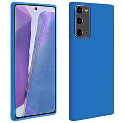 Avizar Coque Galaxy Note 20 Semi-rigide Soft Touch Compatible QI bleu