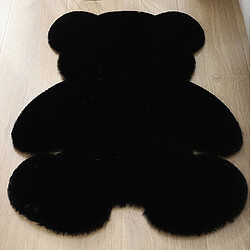 Avis Tapis Doux, Tapis De Forme D'ours De Tapis Shaggy Antidérapant Pour Le Canapé De Plancher De Chambre à Coucher Noir 45x60cm