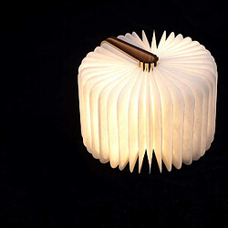 Universal Lampe de nuit LED pliable en bois Réservation de style Lampe de table Lampe de table USB Rechargeable Décoration/Humeur/Lumière de nuit (Blanc chaud)