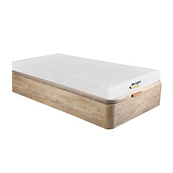 Vente-Unique Ensemble 90 x 190 cm sommier coffre naturel clair + matelas mousse 7 zones ép.12cm - STELO KIDS de MORGENGOLD