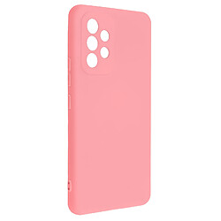 Avizar Coque Samsung Galaxy A53 5G Silicone Semi-rigide Finition Soft-touch Rose Pâle