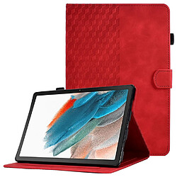 Etui en PU motif de couture, anti-chute, avec support et porte-cartes pour Samsung Galaxy Tab A8 10.5 (2021) (X200/X205) - rouge