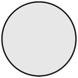 vidaXL Miroir mural Noir Ø 40 cm Rond