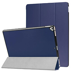 Etui en PU stand smart en trois volets bleu sombre pour votre Apple iPad Pro 12.9