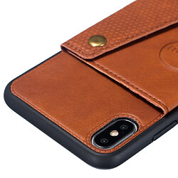 Acheter Wewoo Coque Fashion Etui de protection en cuir pour iPhone XS Max Marron