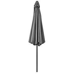 Helloshop26 Parasol de jardin polyester Acier diamètre 300 cm gris 03_0005910