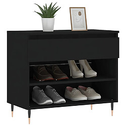 Avis Maison Chic Armoire à Chaussures Noir,Meuble de Rangement à Chaussures 70x36x60 cm Bois d'ingénierie -MN68495