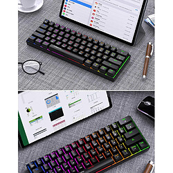 Avis Gengyouyuan Wolf Way 2.4G Bluetooth Trois Modes 61 Clavier Axe Bleu Vrai Clavier Mécanique Filaire Rétro-éclairé Gaming Sans Fil Clavier