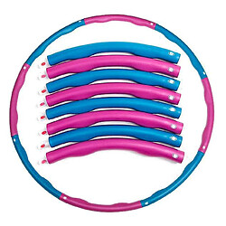 Universal Cercle de fitness pour la perte de poids et le massage, 8 cercles amovibles adaptés (bleu et rose)