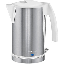 Bouilloire Éectrique 1,7 L, Acier Inoxydable sans BPA, sans Fil, 2200, Blanc, Clatronic, WKS 3288