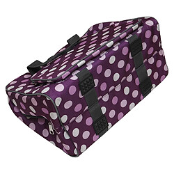 Avis vhbw Sac de transport universel pour machines à coudre courantes - Pour rangement et transport, 48 x 24 x 31,8 cm, violet à pois