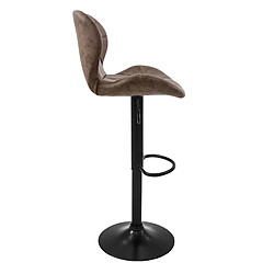 Avis ML-Design Lot de 6 tabourets de bar rembourrées en simili marron hauteur réglable 59-79 cm