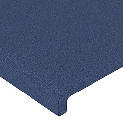 Acheter vidaXL Tête de lit à LED Bleu 103x16x118/128 cm Tissu