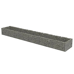 Maison Chic Jardinière,Lit surélevé - Bac à fleurs - pot de fleur à gabion Acier galvanisé 540x90x50 cm -GKD16386