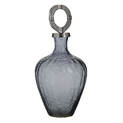 BigBuy Home Vase Verre Gris Métal Argent 20 x 20 x 30 cm