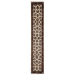 Vidal Tapis de couloir en laine 414x75 beige Ghom pas cher