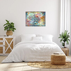 EPIKASA Impression sur Toile Couleur Abstract 3, Multicouleur, Polyester, 100x3x70 cm