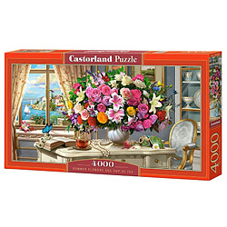 Avis Summer Flowers and Cup of Tea,Puzzle4000 - Castorland