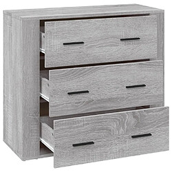 Avis vidaXL Buffet Sonoma gris 80x33x70 cm Bois d'ingénierie