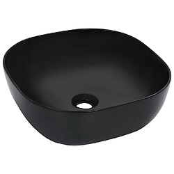 vidaXL Lavabo 42,5x42,5x14,5 cm Céramique Noir