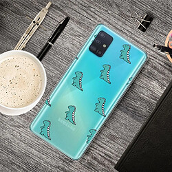 Coque en TPU impression de style dessin animé flexible dinosaures verts pour votre Samsung Galaxy A51