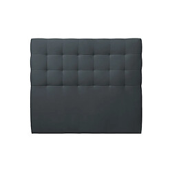 Sommeil de plomb Tete de lit Capitonnée Velours Gris anthracite L 135 cm - Ep 10 cm rembourré