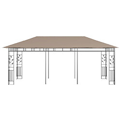 Avis Maison Chic Auvent,Belvédère d'extérieur avec moustiquaire,Tonnelle 6x3x2,73 m Taupe 180 g/m² -GKD71848