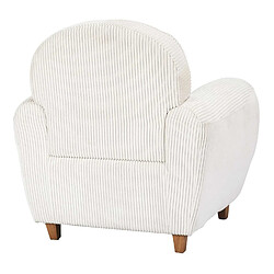 The Home Deco Factory Fauteuil club en tissu côtelé Drammen - Beige pas cher