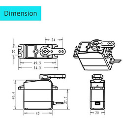 Acheter Plein Métal DS3225 Servomoteur 25KG Servomoteur à couple élevé avec servomoteur 25T Modèle de voiture Cames pour camion robotique Baja Car Modèle 1/10