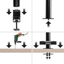 Avis Duronic DM-GR-03 Grommet pour support d'écran DMG51X2 et DMG52 - Fixation via perçage du bureau - Alternative à la pince de fixation