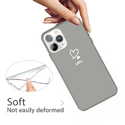 Avis Wewoo Coque Pour iPhone 11 Pro Love-heart Letter Pattern Colorful Frosted TPU Phone Housse de protection Gris