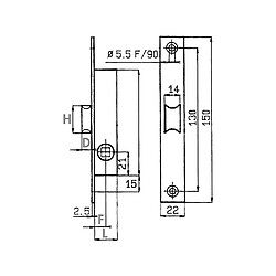 Metalux Serrure modèle n20